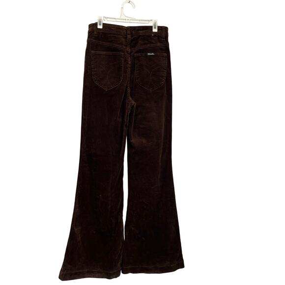 Rolla’s Eastcoast Flare Corduroy Pants 27 Brown High Rise Retro 70s Boho - Picture 3 of 9